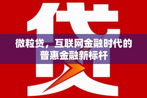 山城微粒贷，互联网金融时代的普惠金融新标杆
