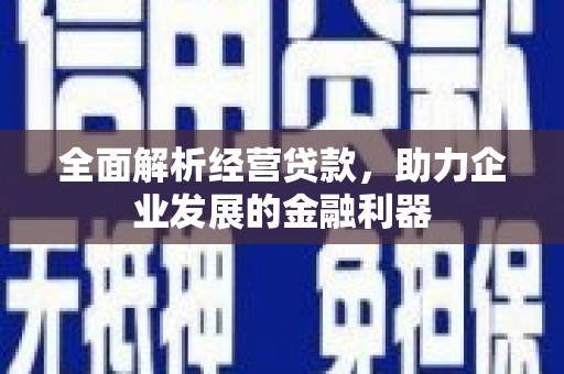 山城全面解析经营贷款，助力企业发展的金融利器
