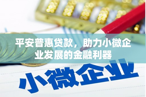 山城平安普惠贷款，助力小微企业发展的金融利器