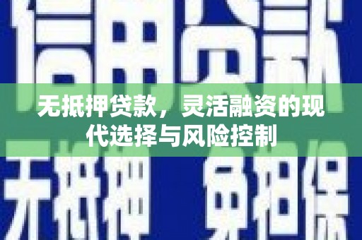 山城无抵押贷款，灵活融资的现代选择与风险控制