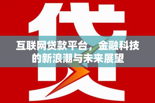 山城互联网贷款平台，金融科技的新浪潮与未来展望