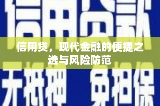 山城信用贷，现代金融的便捷之选与风险防范