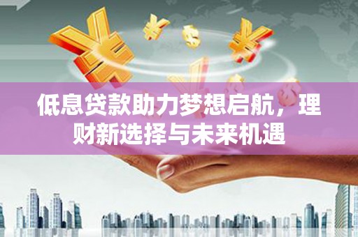 山城低息贷款助力梦想启航，理财新选择与未来机遇