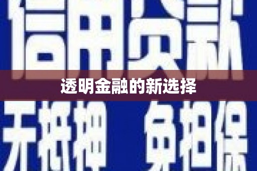 山城透明金融的新选择