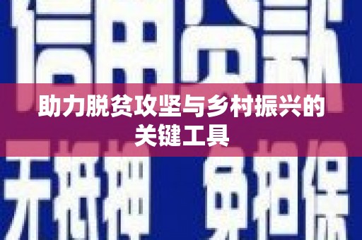 山城助力脱贫攻坚与乡村振兴的关键工具